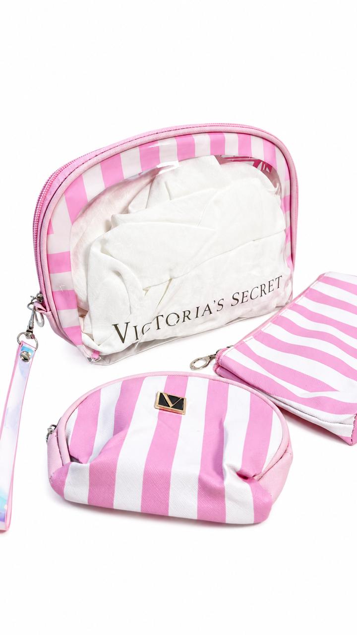 Set victoria`s secret x 3 piezas a rayas